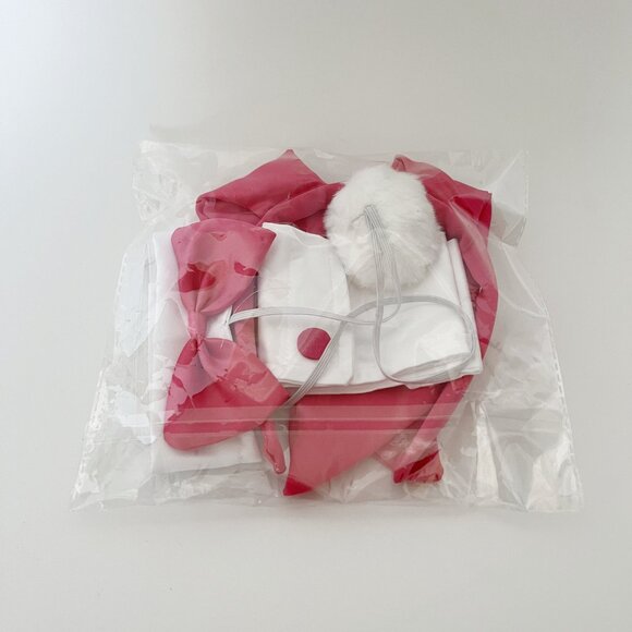 Bunny Costume Accessory Set: Rabbit Ears Headband, Bow Tie, Cuffs, and Tail - Picture 4 of 4